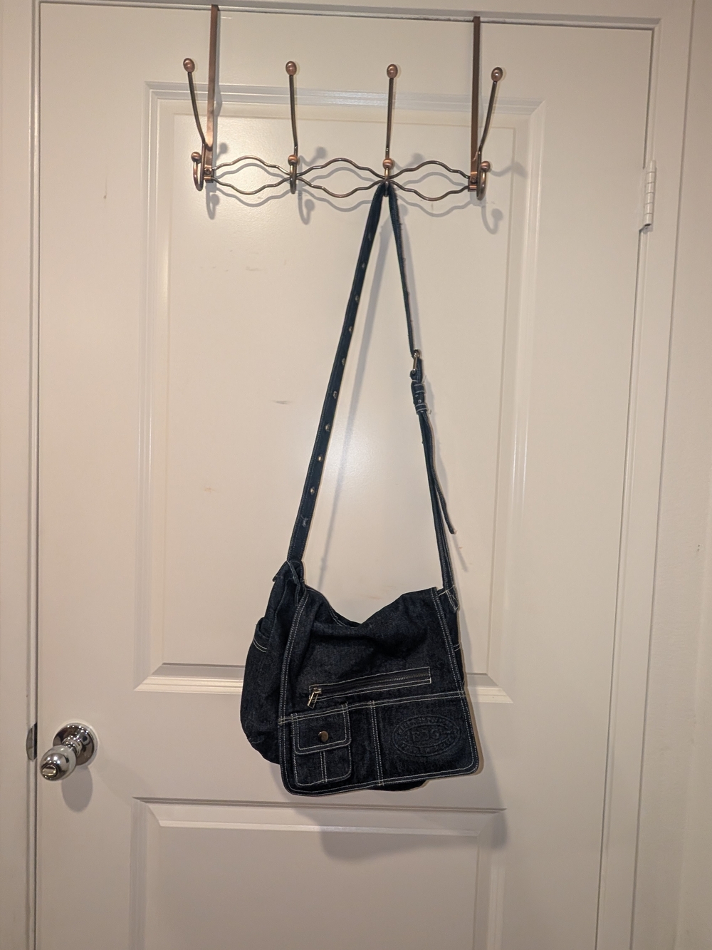 Urban Outfitters Dark Blue Denim Crossbody Bag Purse